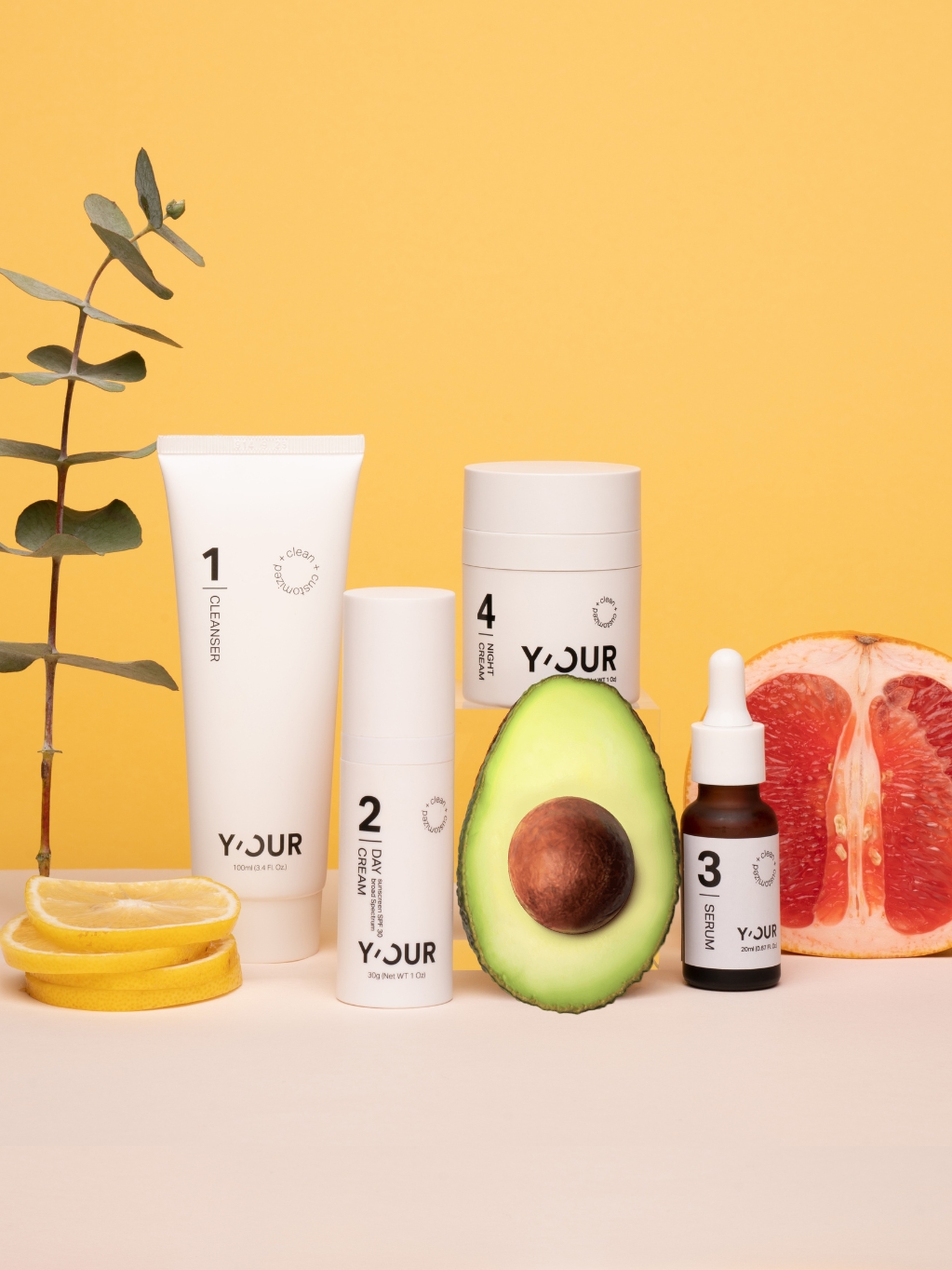 Y'OUR 4-step personalized skincare curated to your unique skin's needs