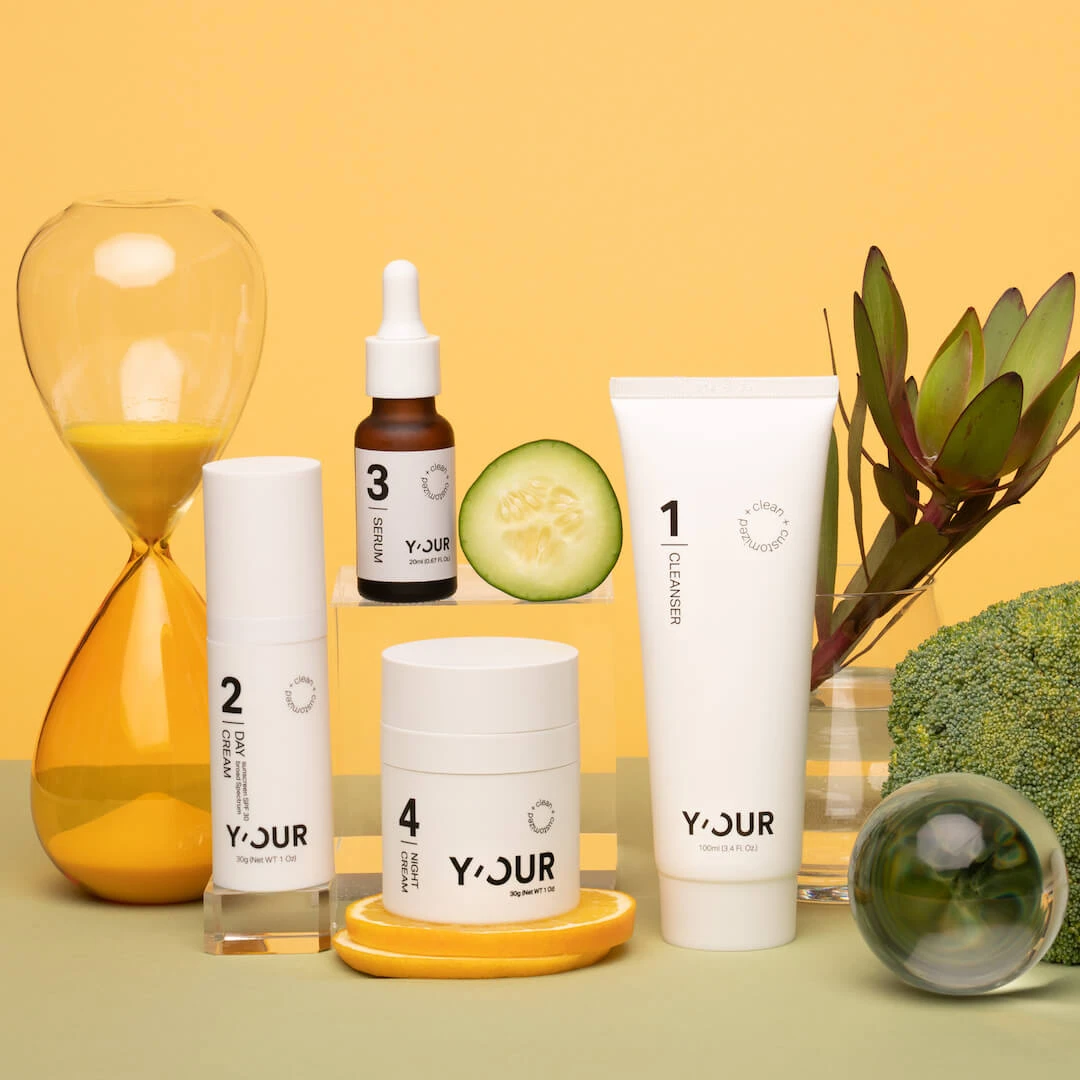 Y'OUR 4-step personalized skincare curated to your unique skin's needs