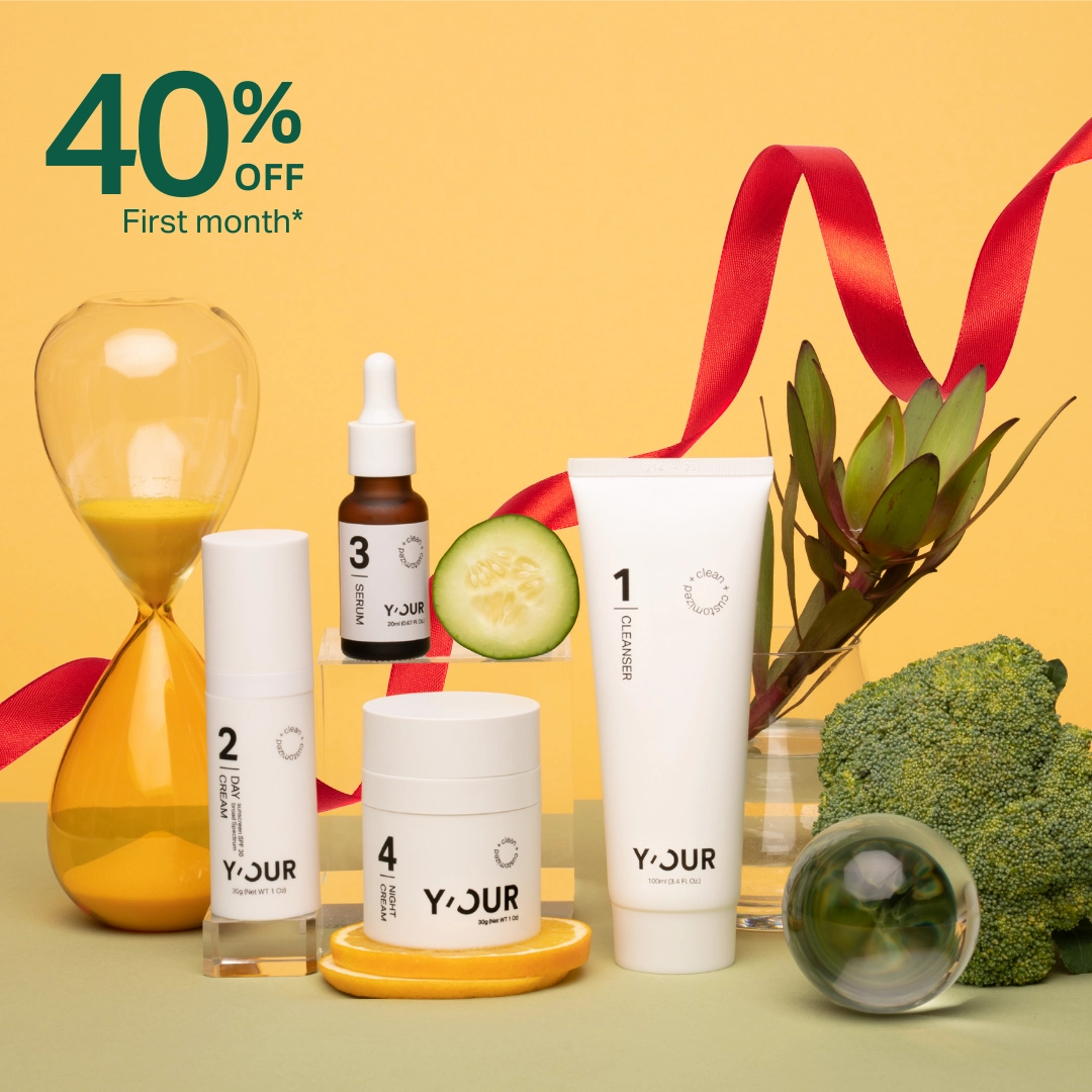 Y'OUR 4-step personalized skincare curated to your unique skin's needs